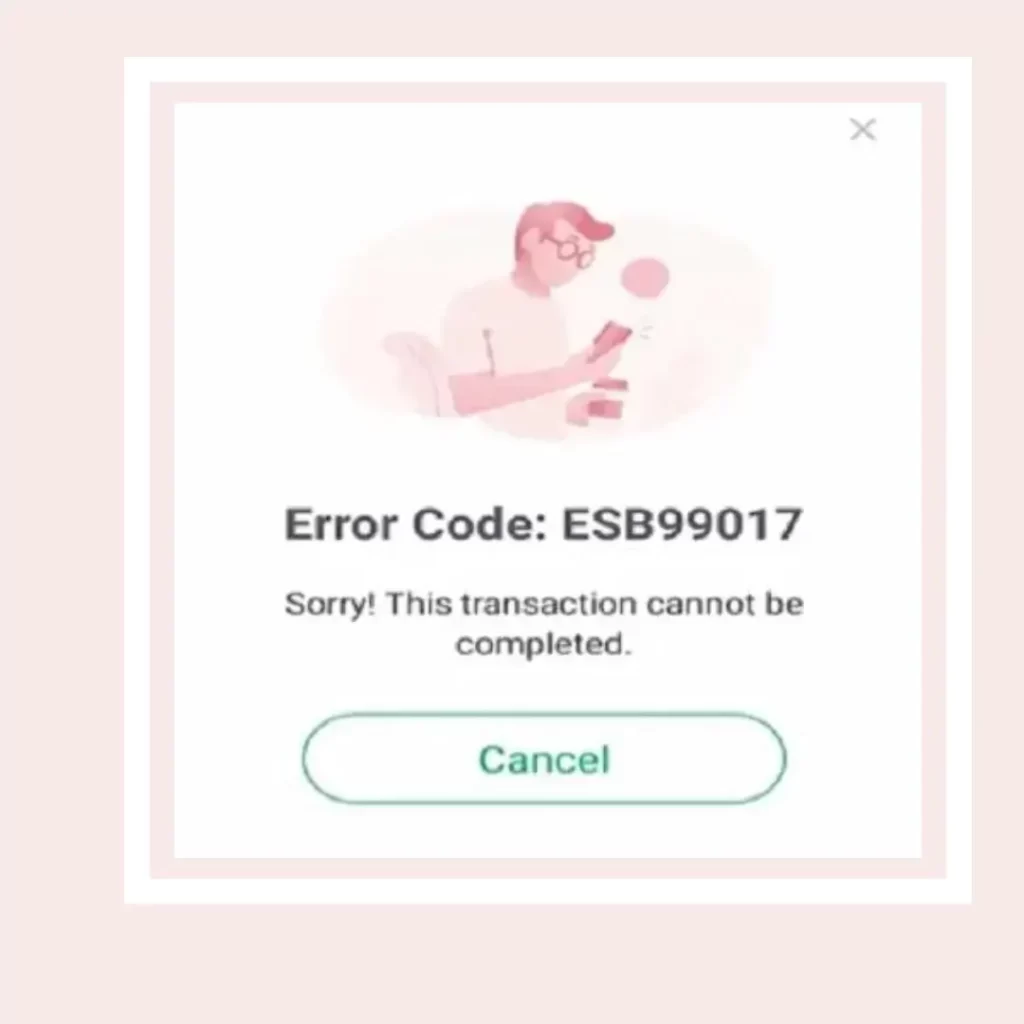 EasyPiasa Error code esb99017