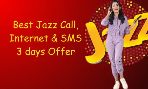 Jazz 3 Day call Package | Best Jazz Call, Internet & SMS 3 days Offer of 2024